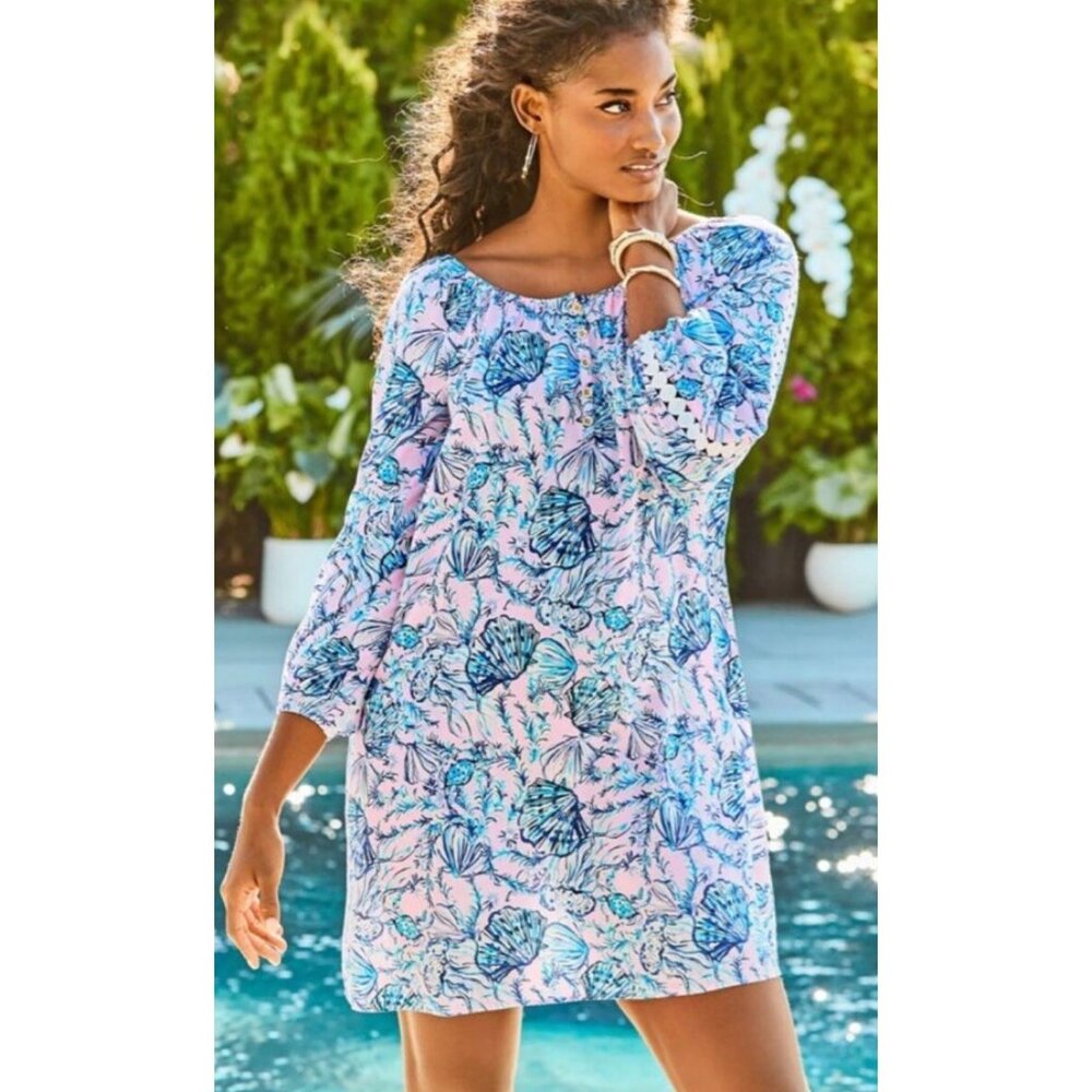 Lilly Pulitzer Remmy Tunic Dress Magnolia Lilac A Little Jelly Size XS